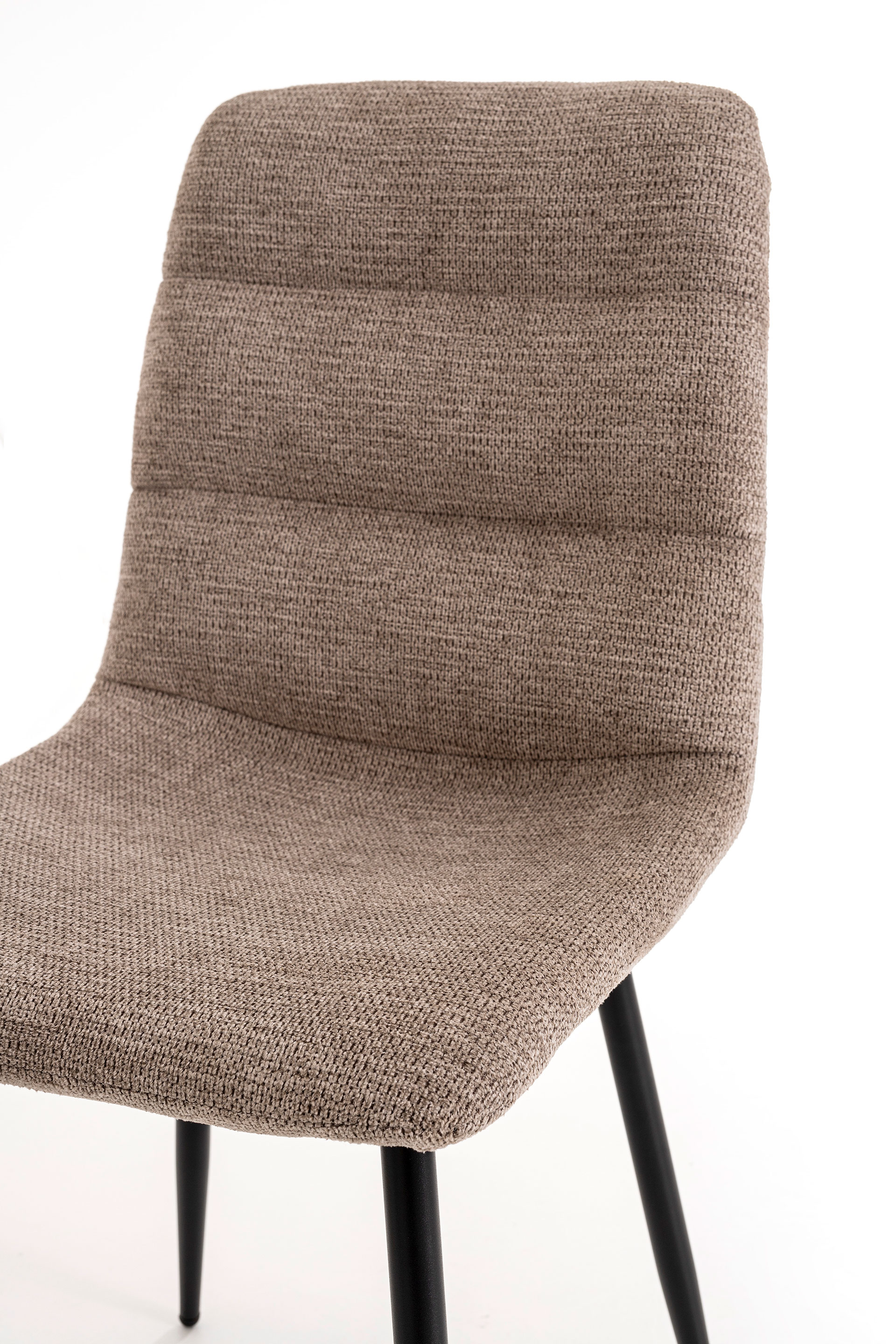 GDECO - SILLA EMMA. 90*44*55 CM, TAPIZADO ANTIMANCHAS COLOR CAMEL. PATAS METAL NEGRO PINTURA EPOXI - Imagen 4