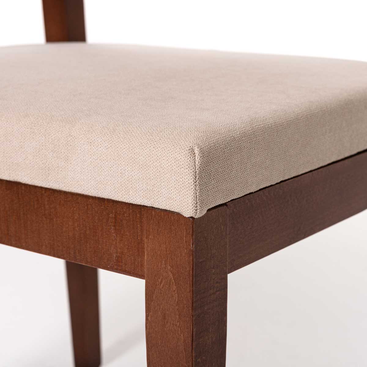 GDECO - SILLA CUBA MADERA, REJILLA CANNAGE PINTADO. 88*48*56 CM. COLOR: NOGAL. TELA ASIENTO LIDO Nº 6 (BEIGE) - Imagen 3