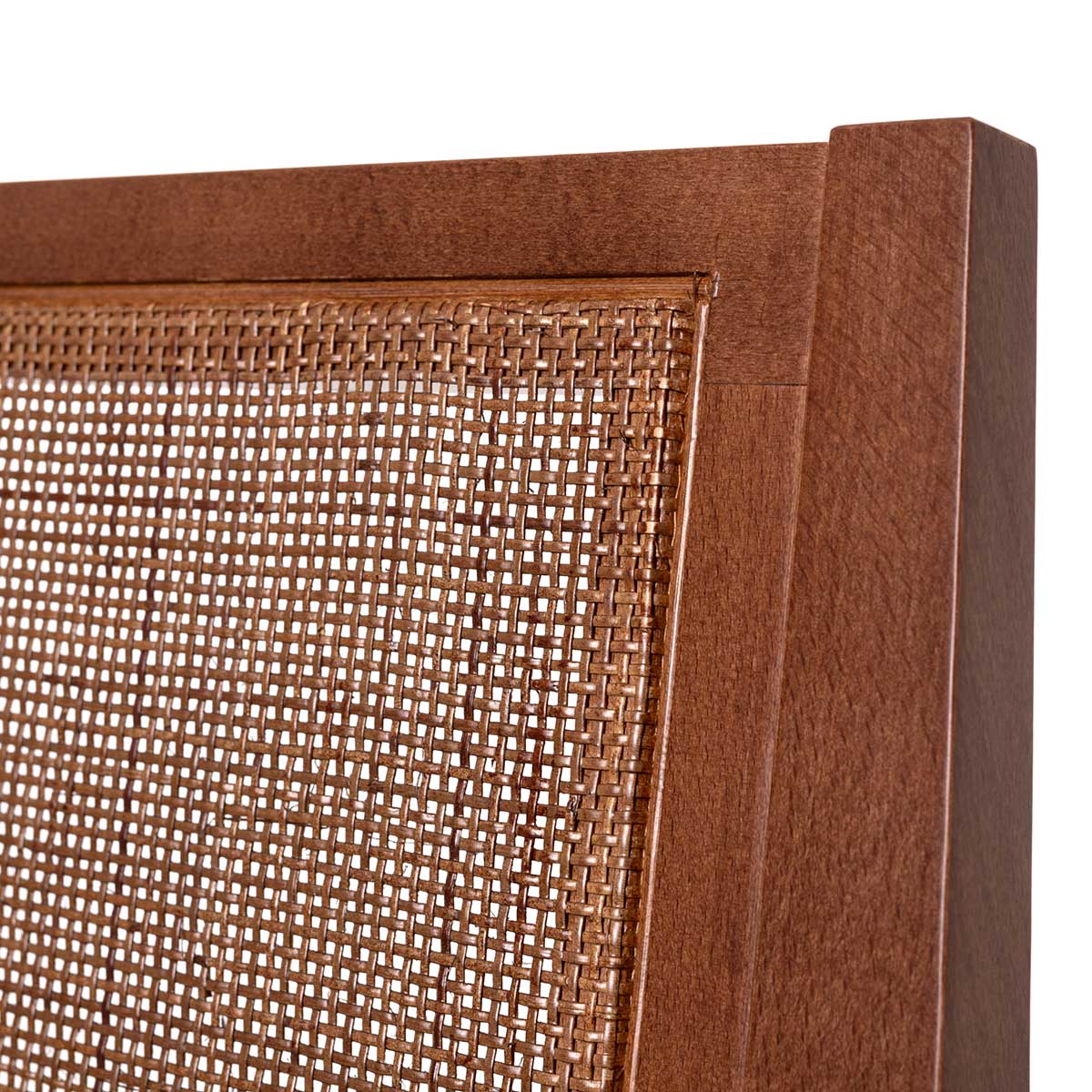 GDECO - SILLA CUBA MADERA, REJILLA CANNAGE PINTADO. 88*48*56 CM. COLOR: NOGAL. TELA ASIENTO LIDO Nº 6 (BEIGE) - Imagen 4