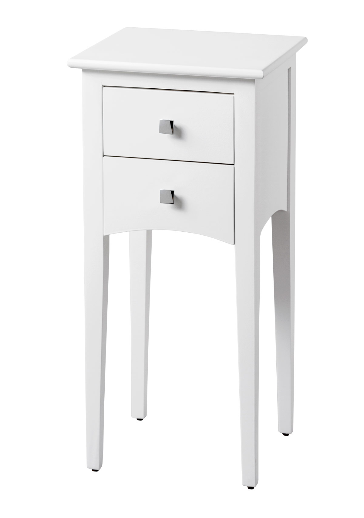 GDECO - MESITA OSLO, 2 CAJONES. BLANCO