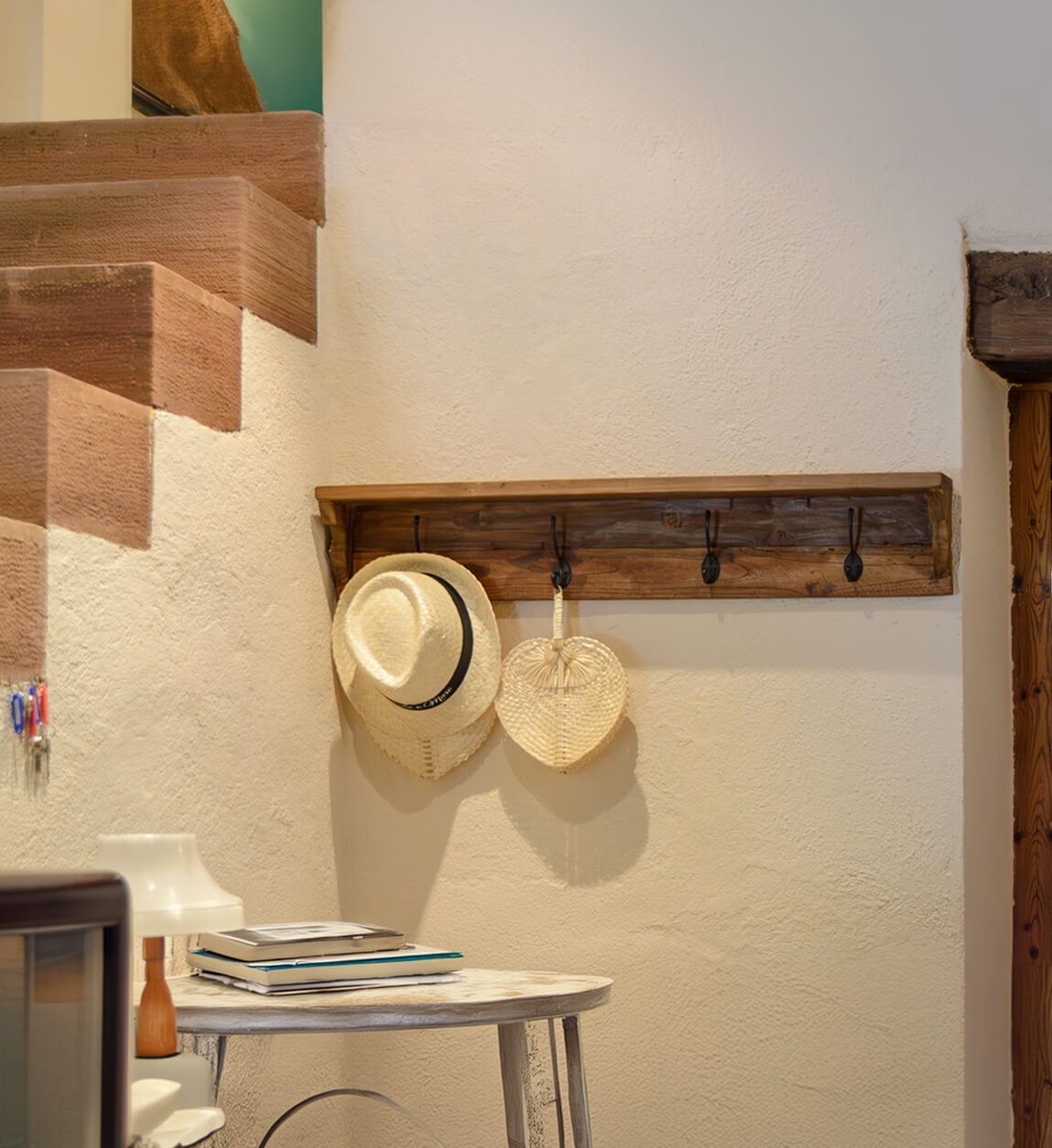 Perchero Rústico de Pared Veracruz 4 Ganchos