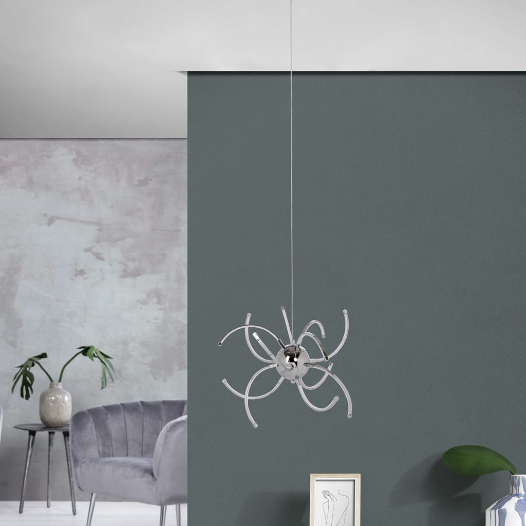 Alternative view of GDECO - LÁMPARA TECHO LED Y METAL CROMADO, ARAÑA