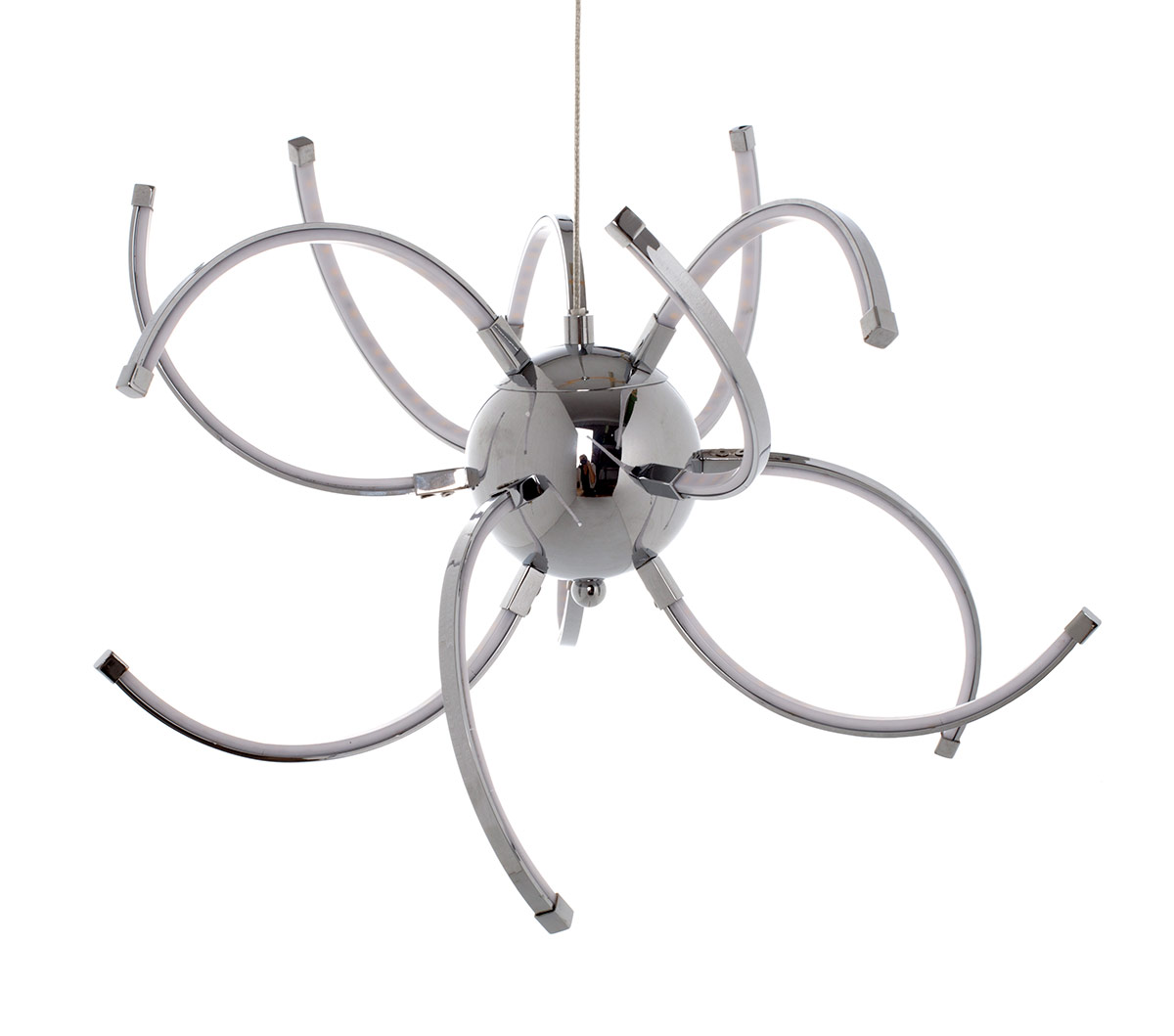 GDECO - LÁMPARA TECHO LED Y METAL CROMADO, ARAÑA - Imagen 3