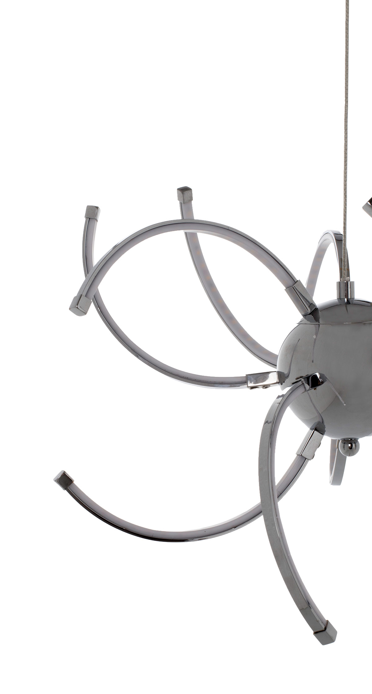 GDECO - LÁMPARA TECHO LED Y METAL CROMADO, ARAÑA - Imagen 4