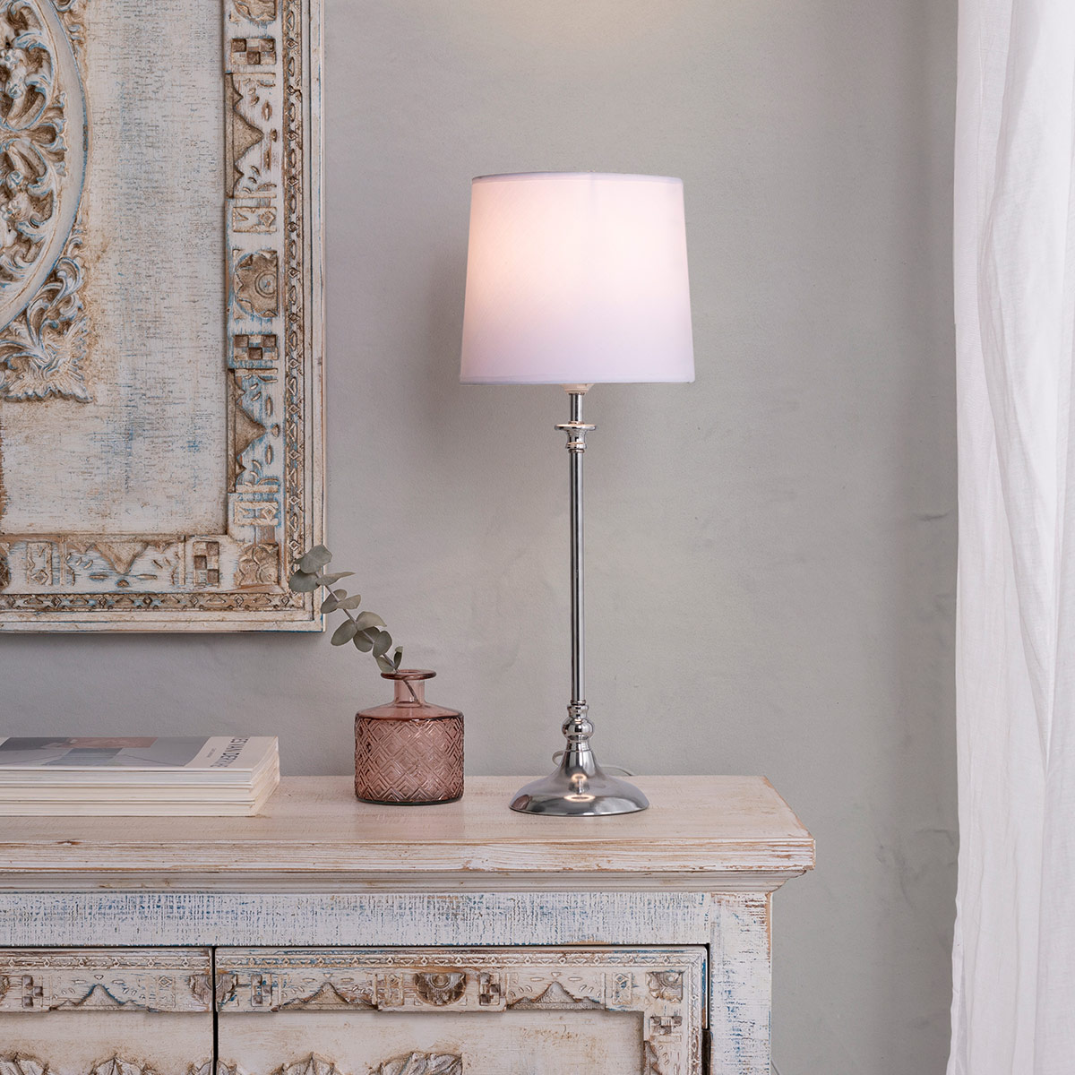 Alternative view of GDECO - LÁMPARA SOBREMESA METAL. 55*21 cm