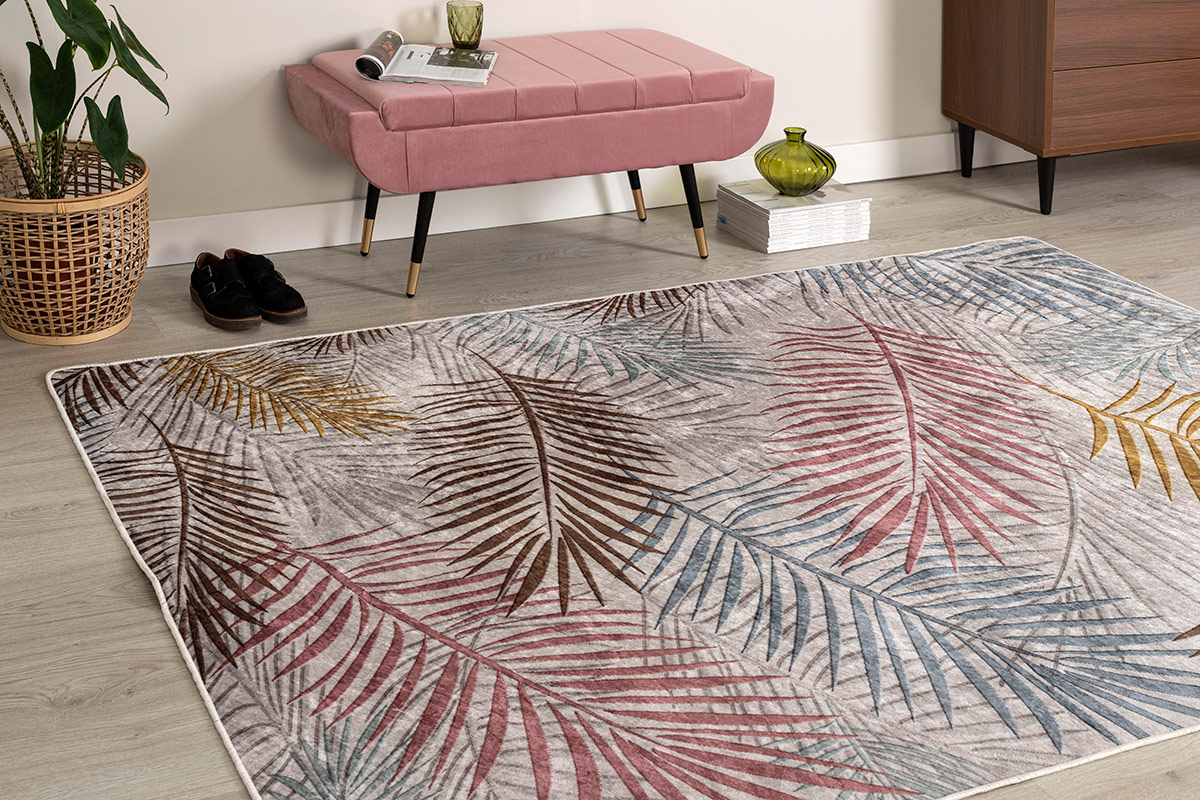 Alternative view of GDECO - ALFOMBRA HOJAS COLORES. 130*190 CM