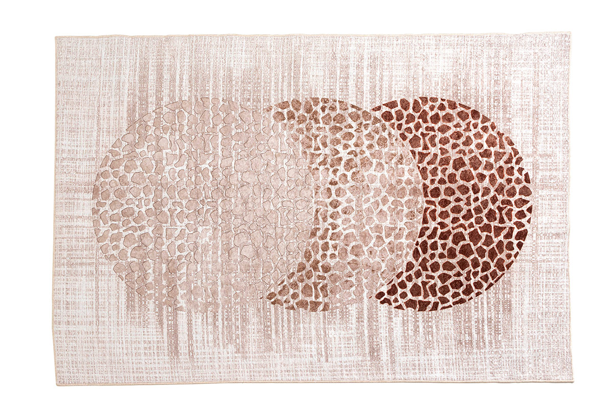 GDECO - ALFOMBRA DE TEXTURA Y CIRCULOS 160*230 CM