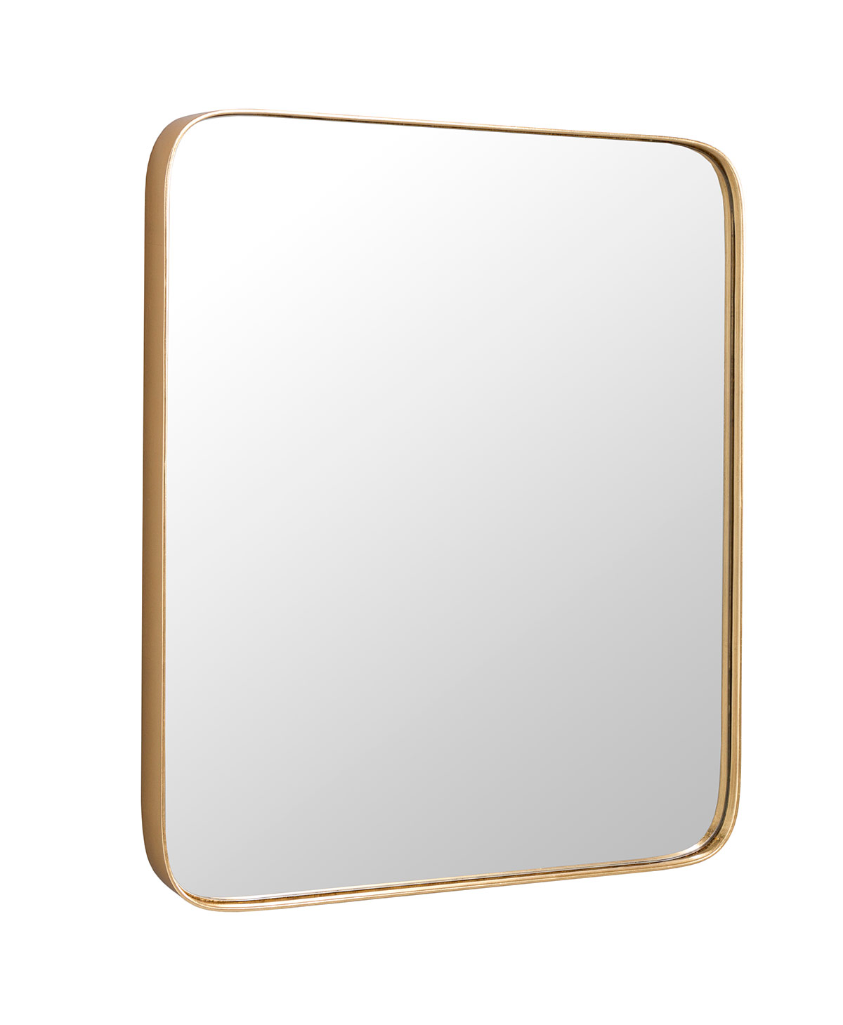 GDECO - ESPEJO CANTO REDONDO DORADO 50x60cm