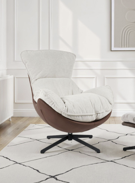 GDECO - SILLON HANS GIRATORIO 360º. TAPIZADO TERRACOTA (ANTIMANCHAS Y ANTIARAÑAZOS MASCOTAS) 102*102*87 CM