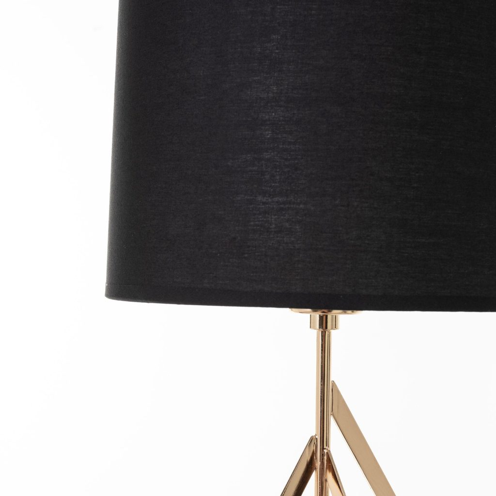 Alternative view of GDECO - LÁMPARA CROMADA ORO 65X33 CM, PANTALLA NEGRA