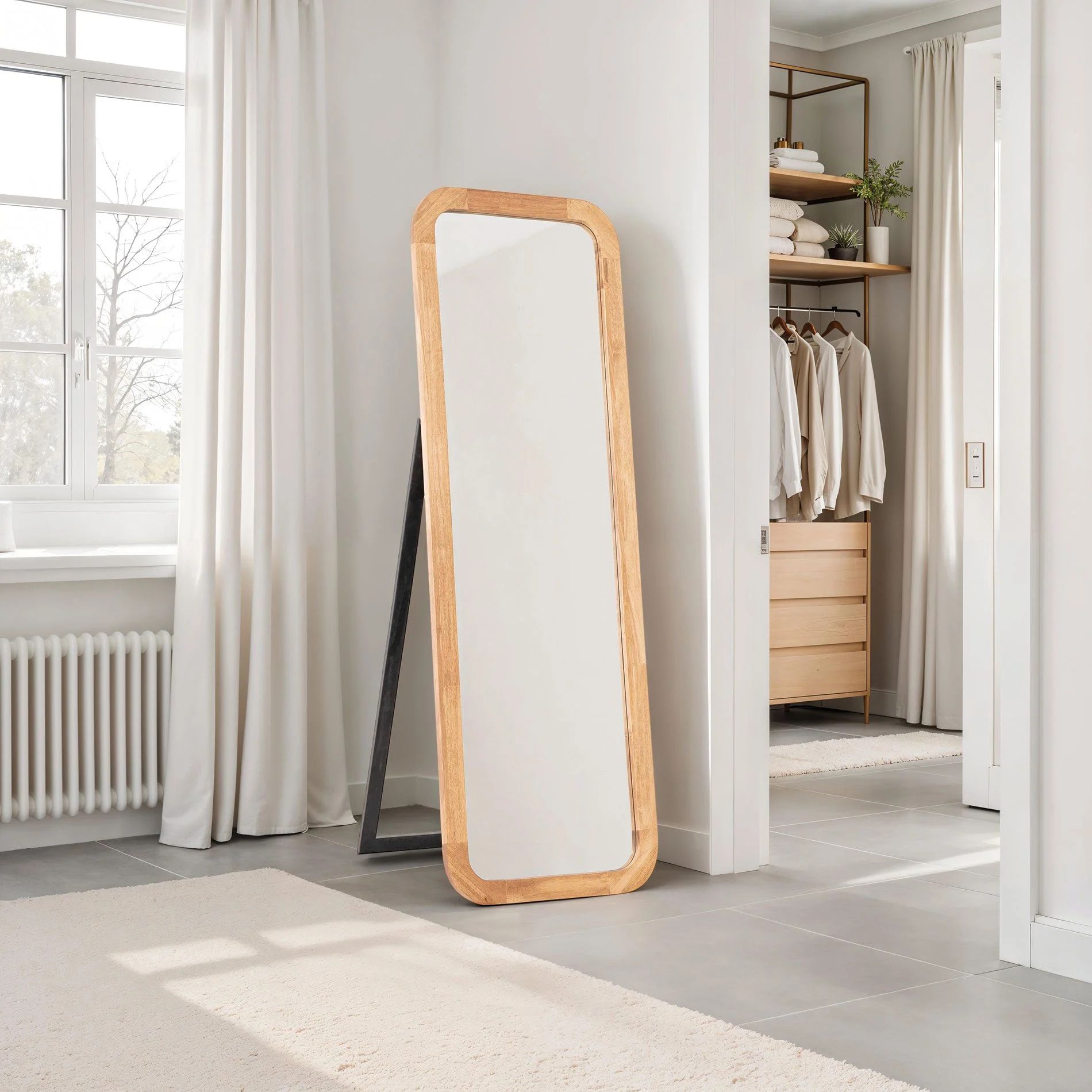 Alternative view of GDECO - ESPEJO DE SUELO MADERA ROBLE 150*50 CM