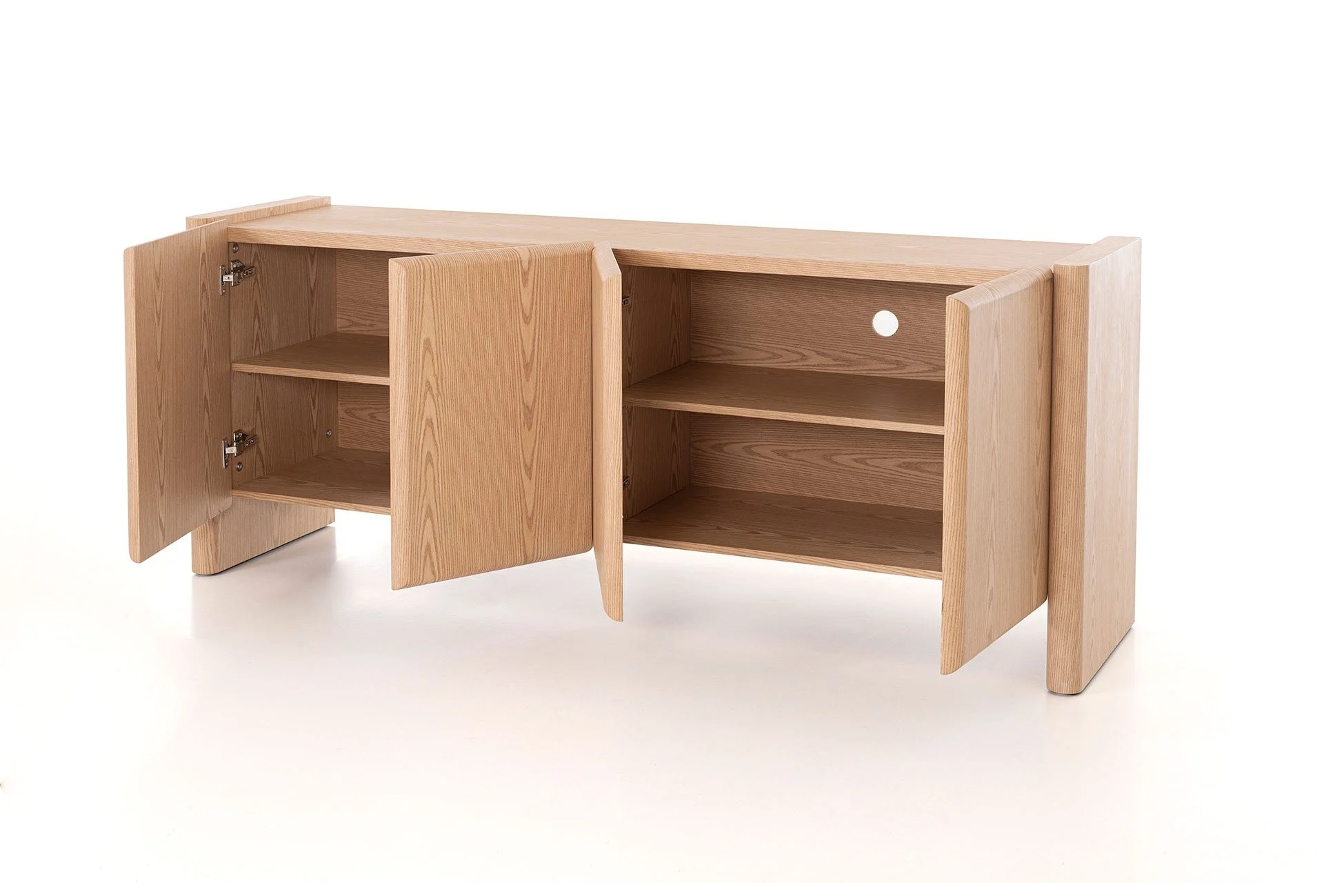 GDECO - APARADOR GIO. 4 PUERTAS, CHAPA ROBLE 180*45*75.5 CM - Imagen 3
