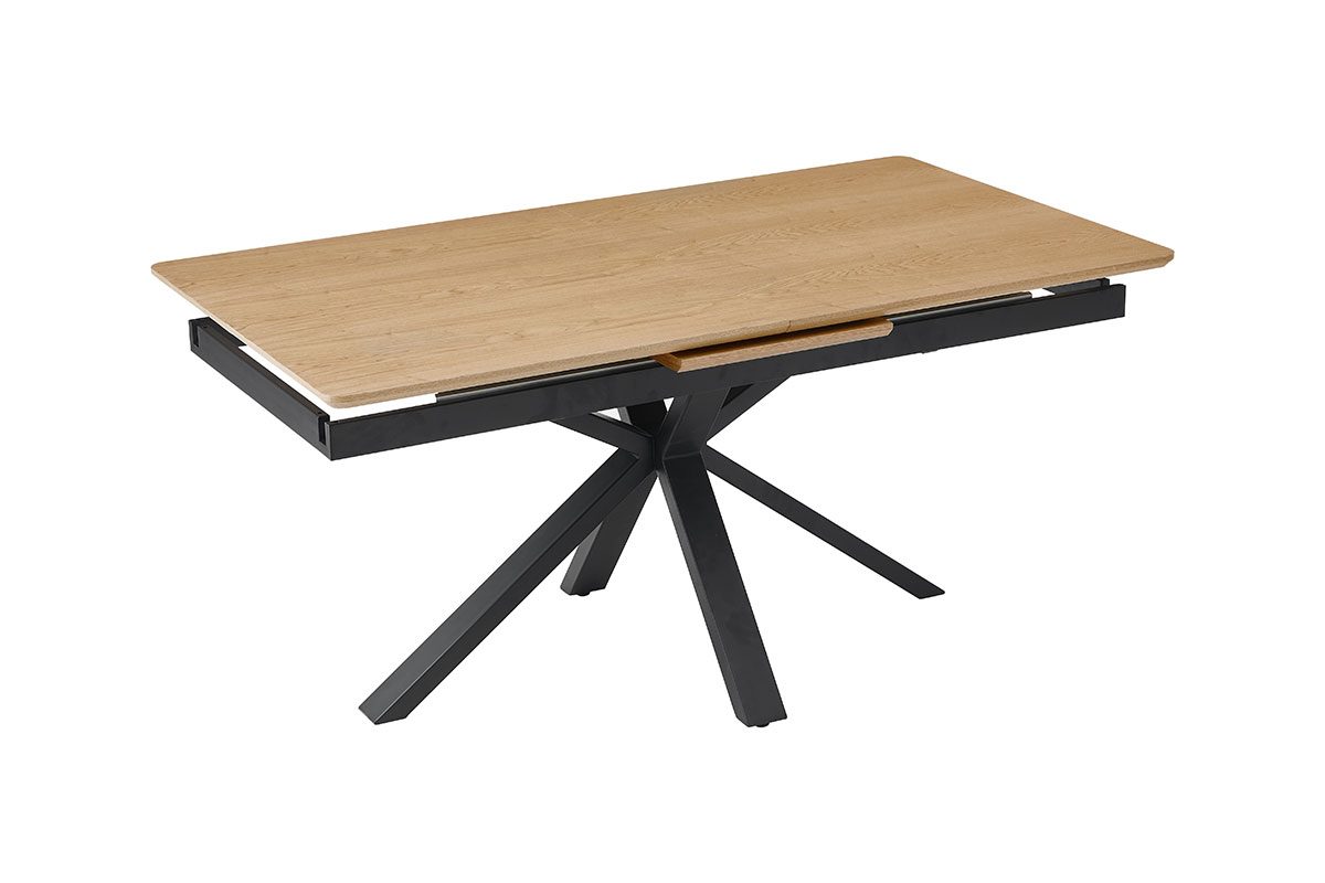 Alternative view of GDECO - MESA EXTENSIBLE 160-200*90*75CM, TAPA CHAPA ROBLE, PATA METALICA NEGRA