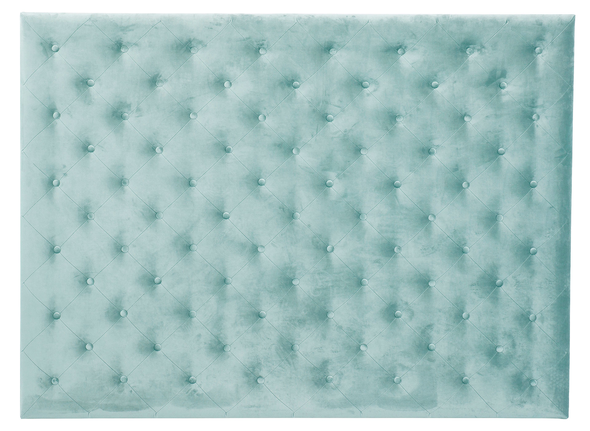 Alternative view of GDECO - CABECERO CAPITONE ROMBO, TERCIOPELO AZUAMARINA. PARA CAMA 135-140 CM. (ALTURA 120 CM)