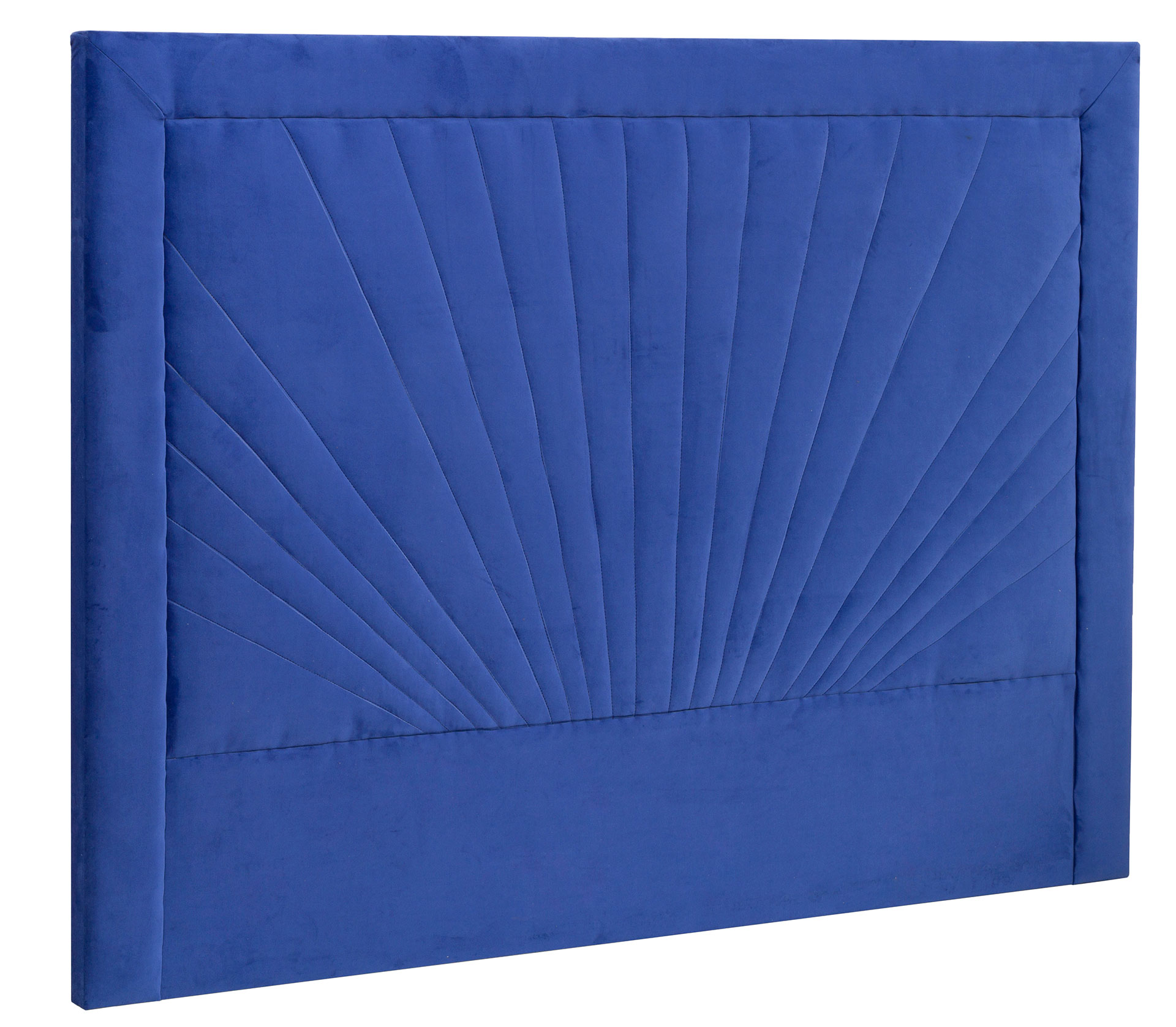 Alternative view of GDECO - CABECERO ABANICO, TERCIOPELO AZUL. PARA CAMA 135-140 CM. ALTURA 120 CM