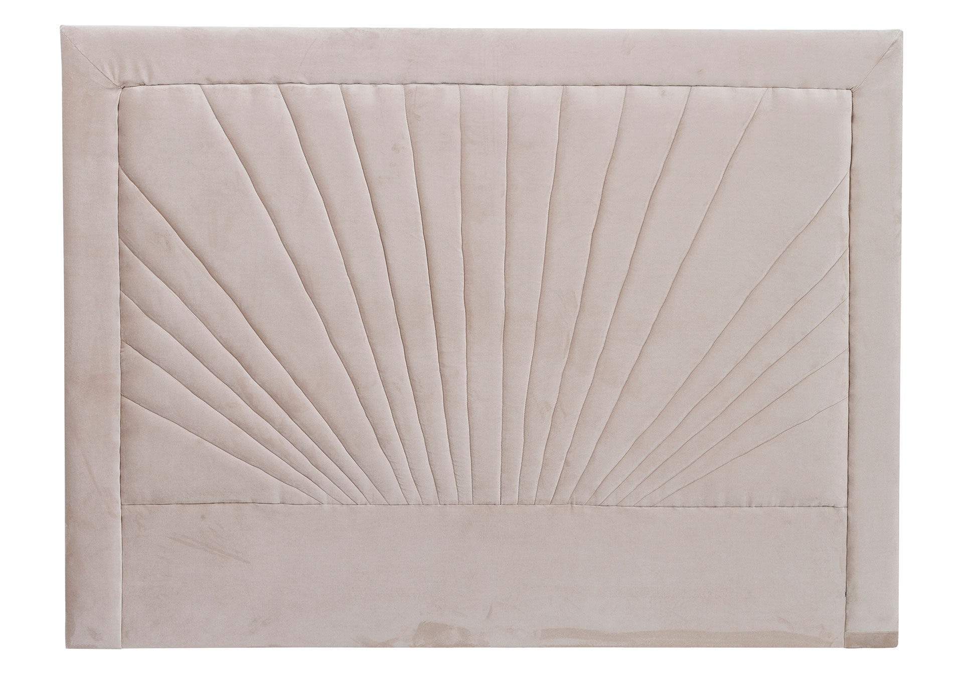 Alternative view of GDECO - CABECERO ABANICO, TERCIOPELO CREMA. PARA CAMA 135-140 CM. ALTURA 120 CM