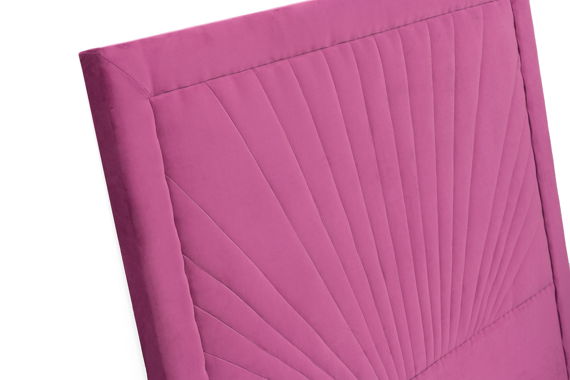 GDECO - CABECERO ABANICO, TERCIOPELO ROSA. PARA CAMA 135-140 CM. ALTURA 120 CM