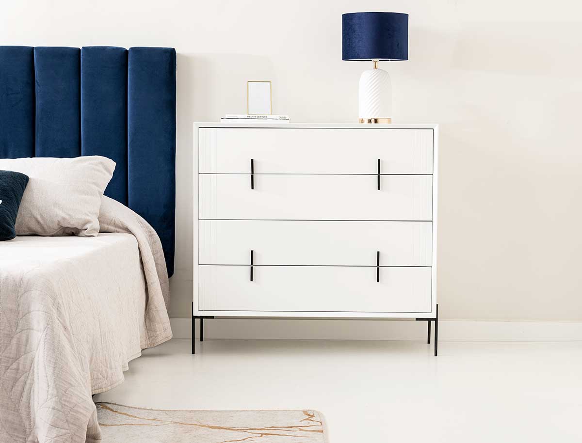 Alternative view of GDECO - COMODA MILÁN LACADA 4 CAJONES. GUIA FRENO 97*100*40 CM