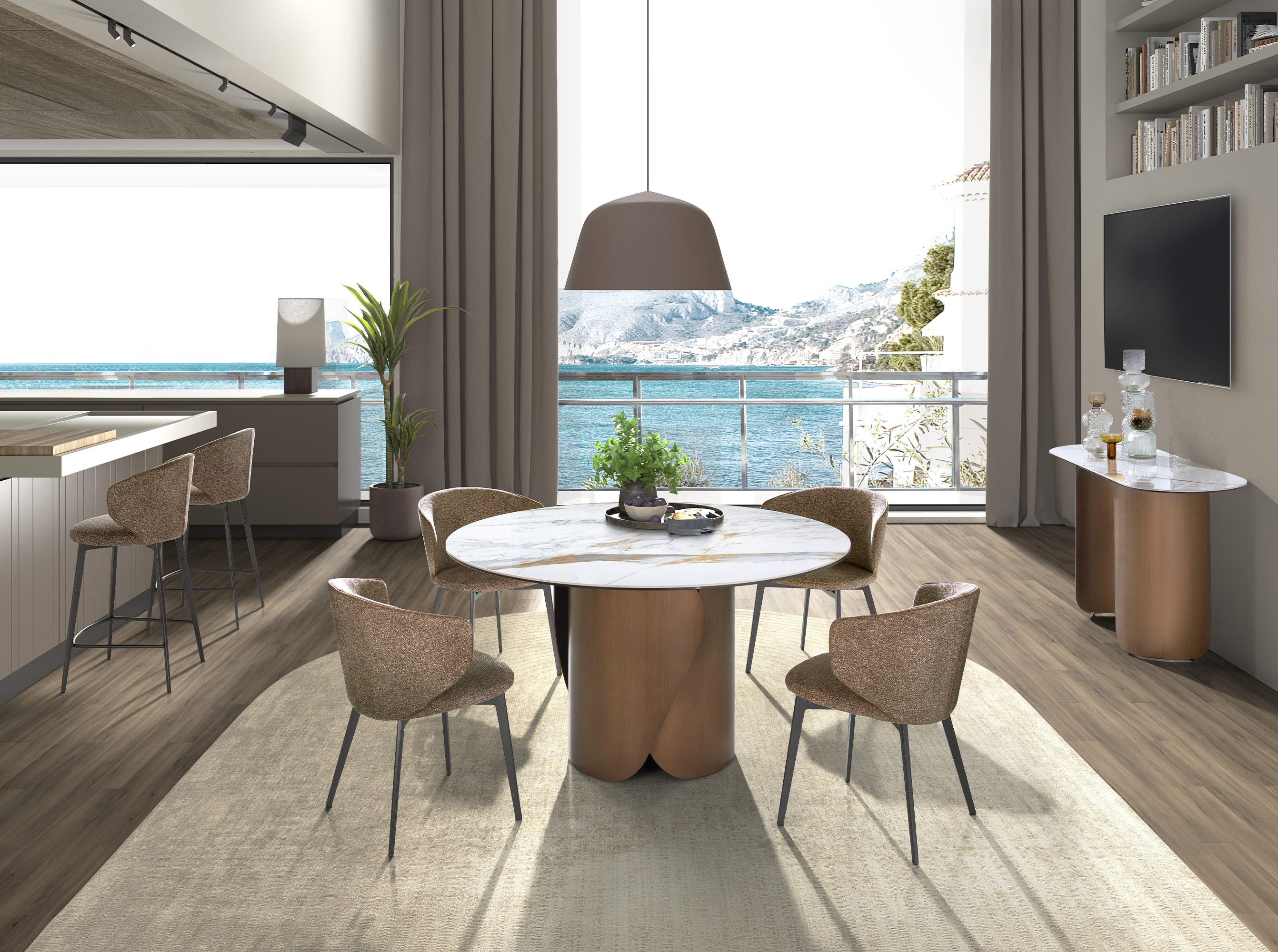 Mesa Comedor de Diseño Italiano Angel Cerdá Modelo 1182 - Imagen 5