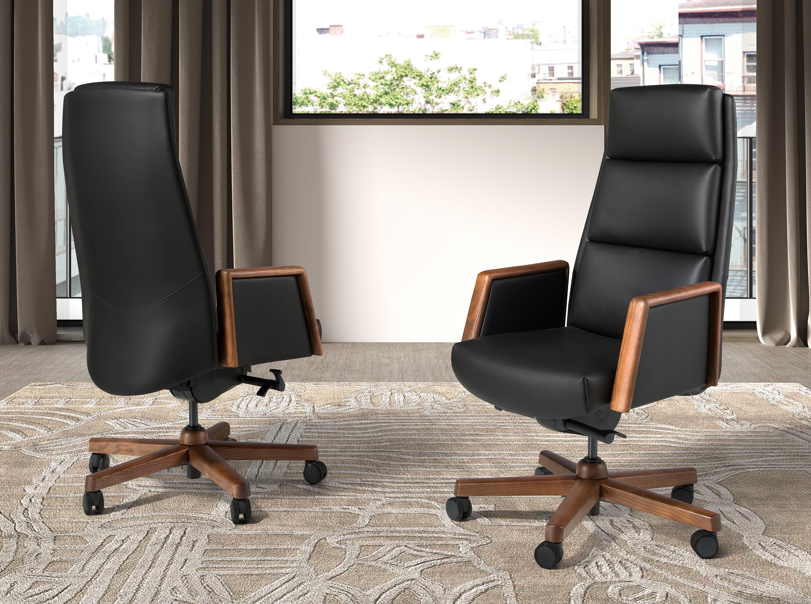 Silla de Oficina de Diseño Italiano  Modelo 4214