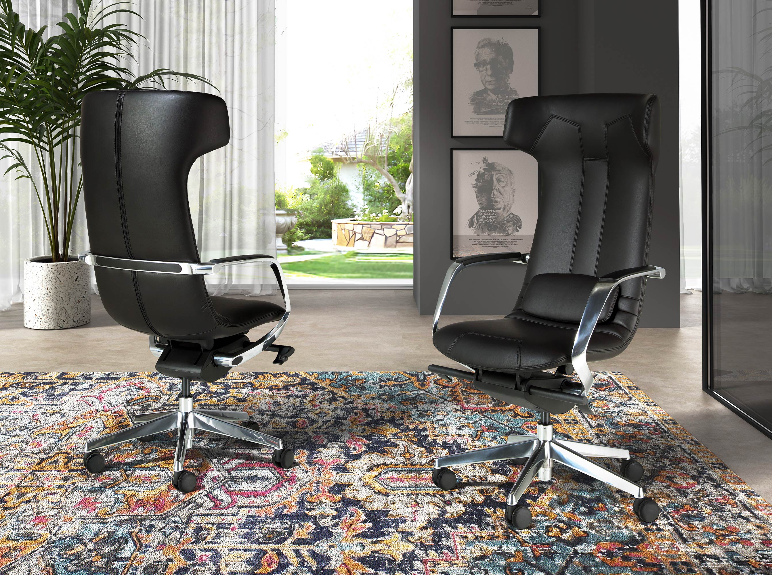 Silla de Oficina de Diseño Italiano  Modelo 4215