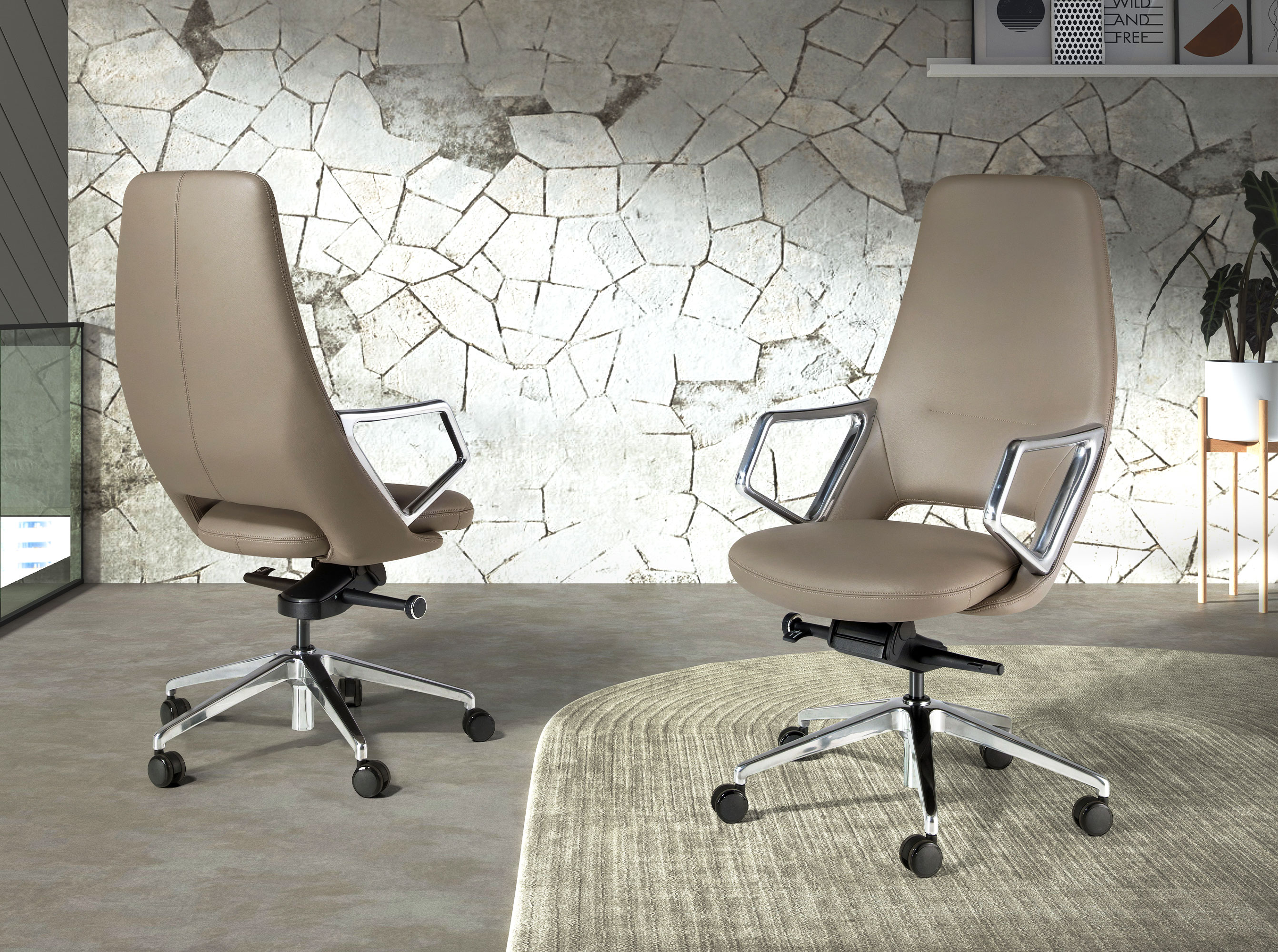 Silla de Oficina de Diseño Italiano  Modelo 4217