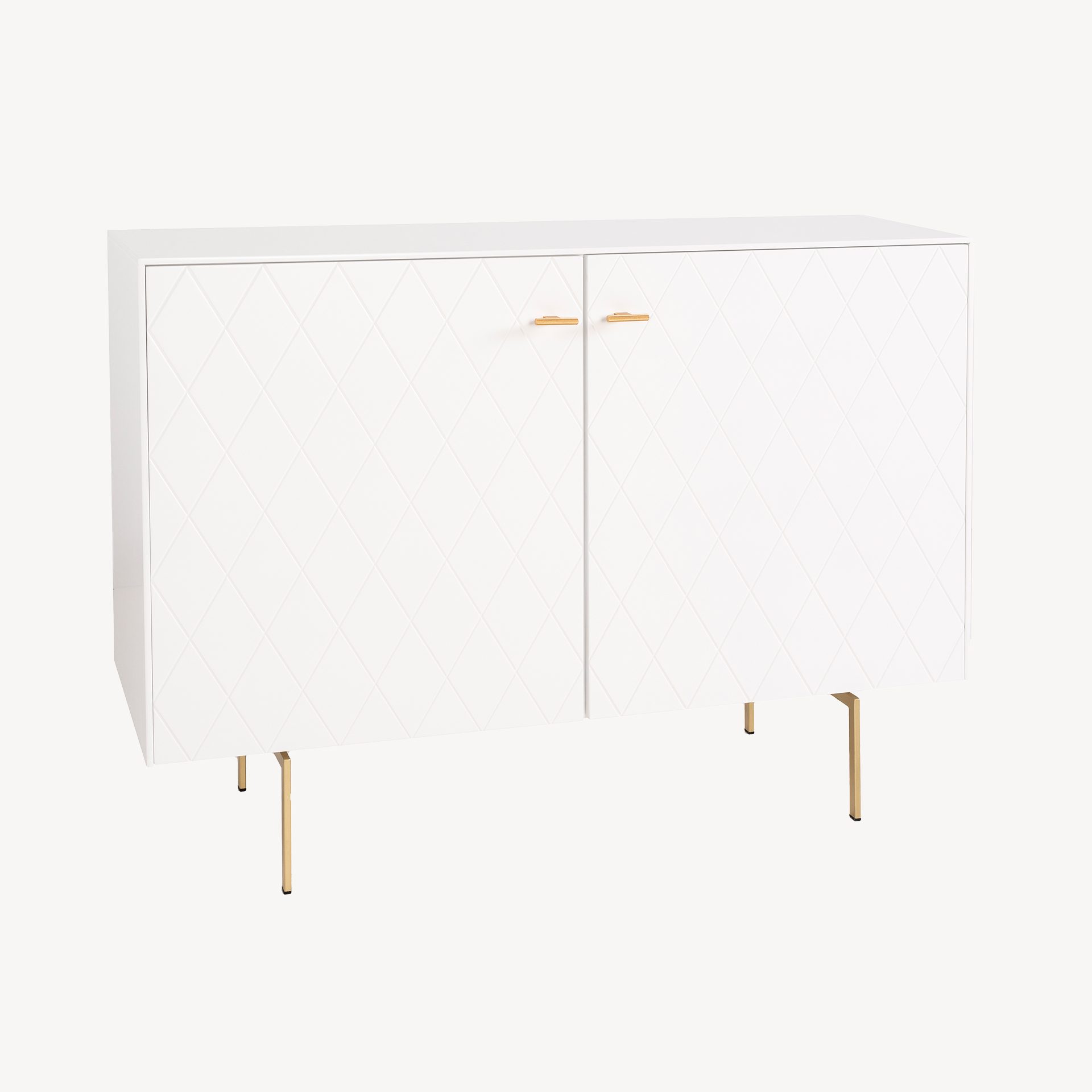 Alternative view of GDECO - CONSOLA 2 PUERTAS. COLECCIÓN DIAMOND. LACADA BLANCO. VISAGRA CON FRENO.