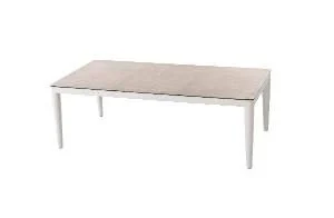 GDECO - Set terraza Corinto blanco. Sillones y mesa centro, capacidad 5 personas. - Imagen 4