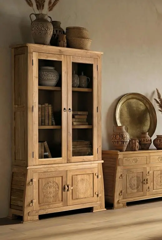 Vitrina Madera Teka Modelo 2320