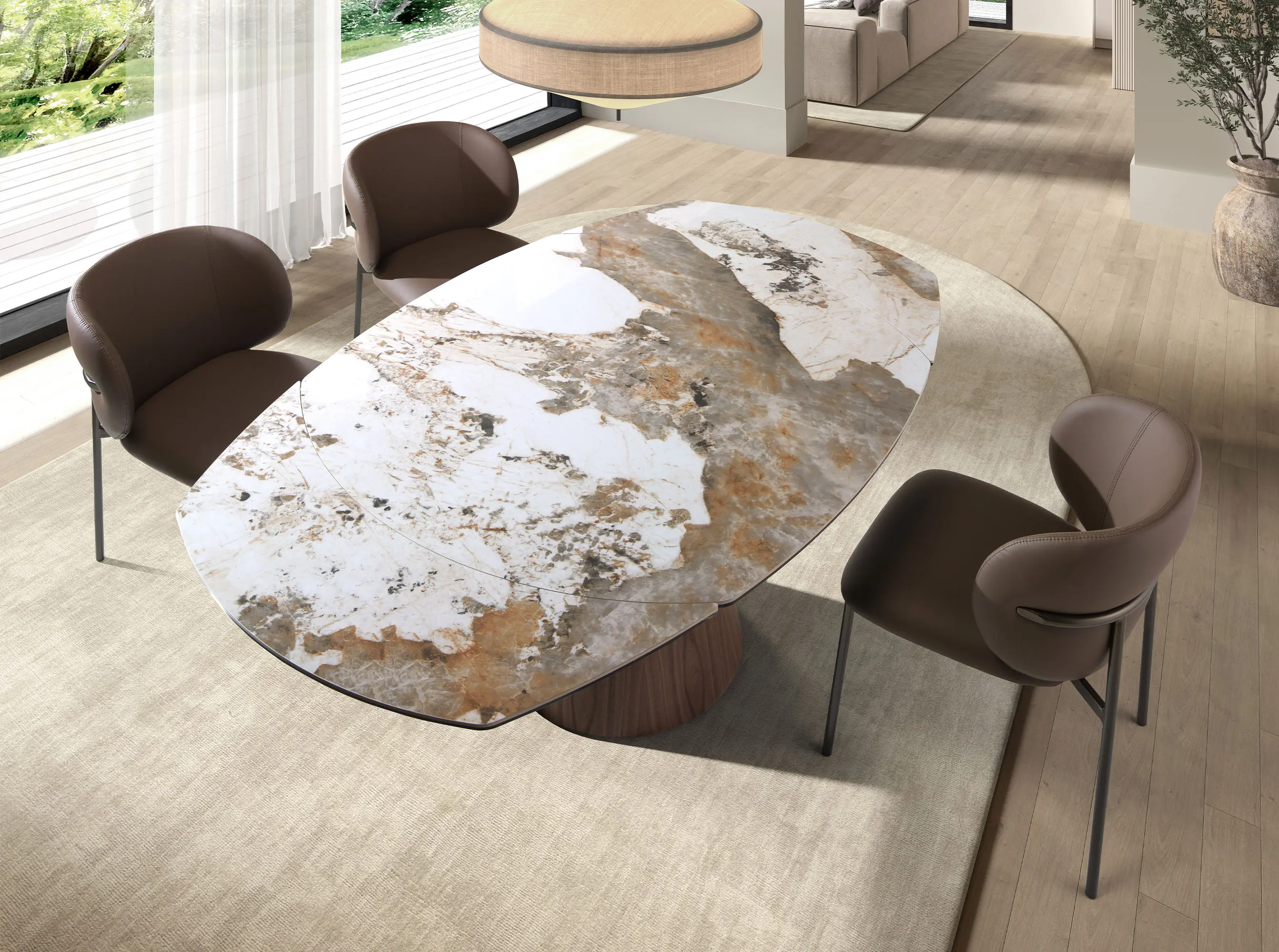 Angel Cerdá – Mesa Comedor Mármol Porcelánico 1187 - Imagen 2