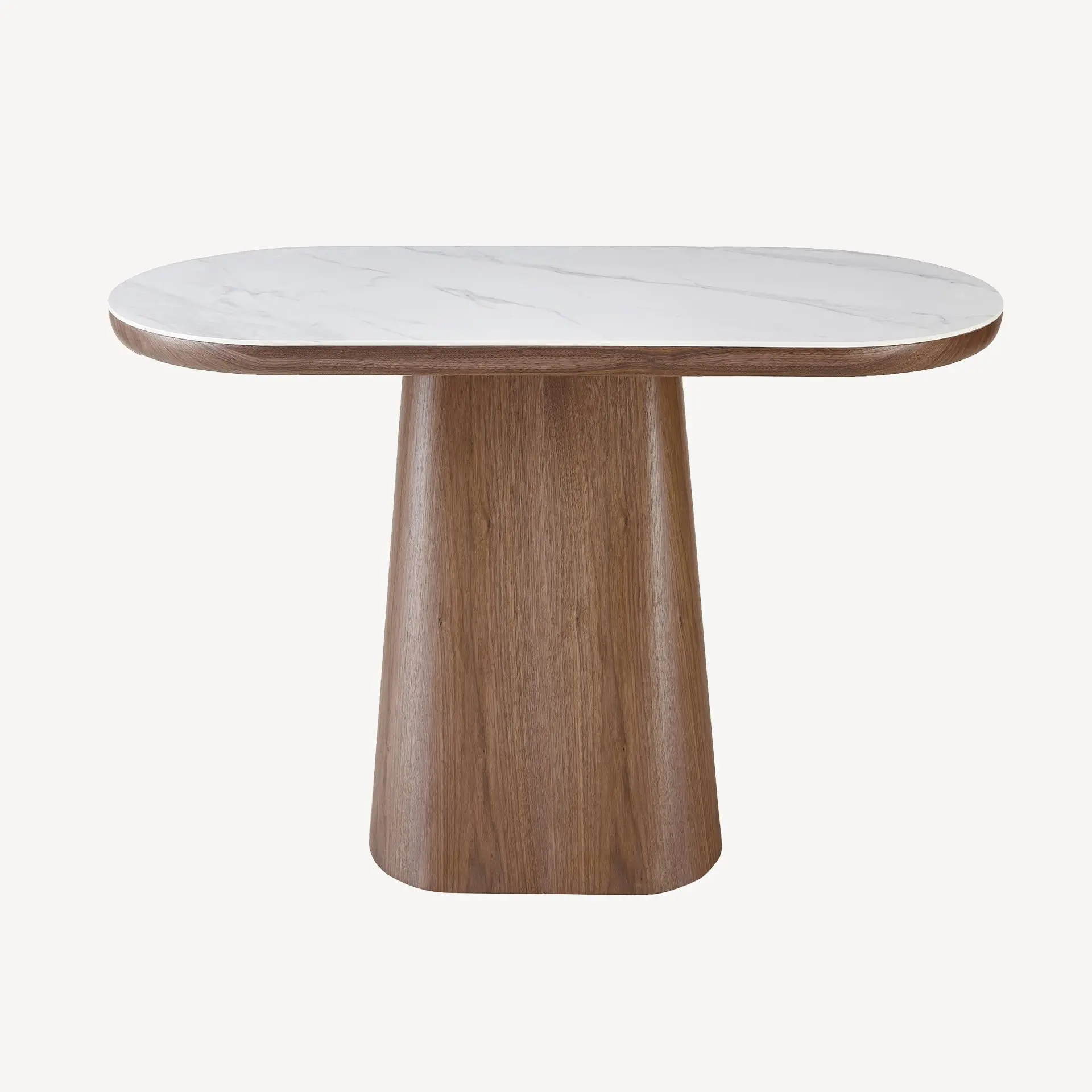 GDECO - CONSOLA 120*80*40 CM. TAPA PORCELANICO BLANCO, PIE CHAPA MADERA NOGAL - Imagen 6