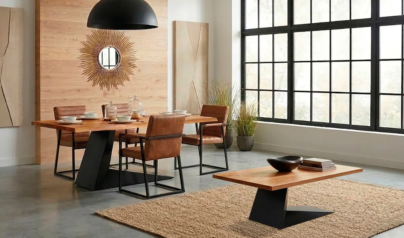 Alternative view of Mesa Comedor Calcuta 4 Madera Acacia