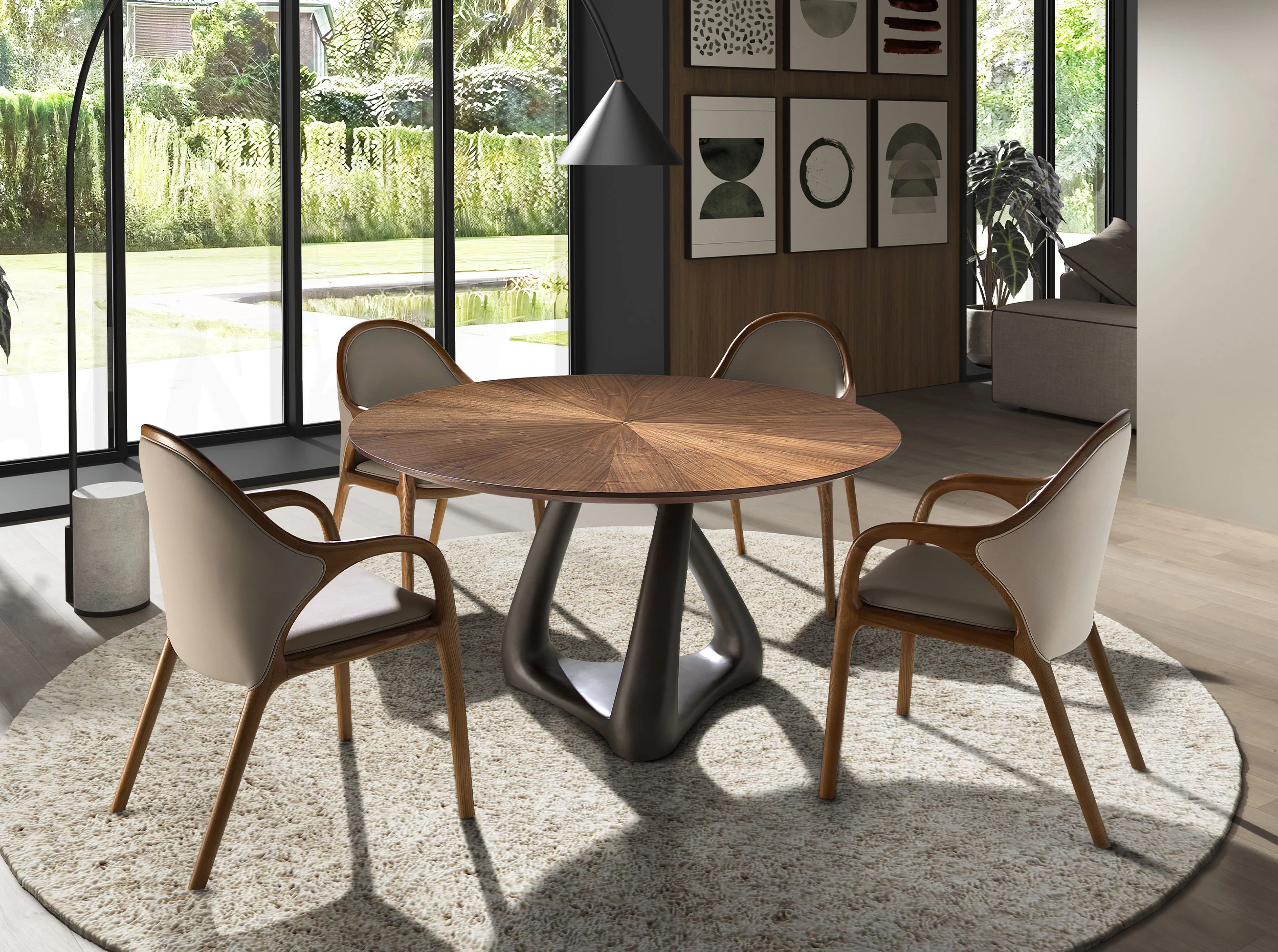 Mesa Comedor de Diseño Italiano 1208 Ø150