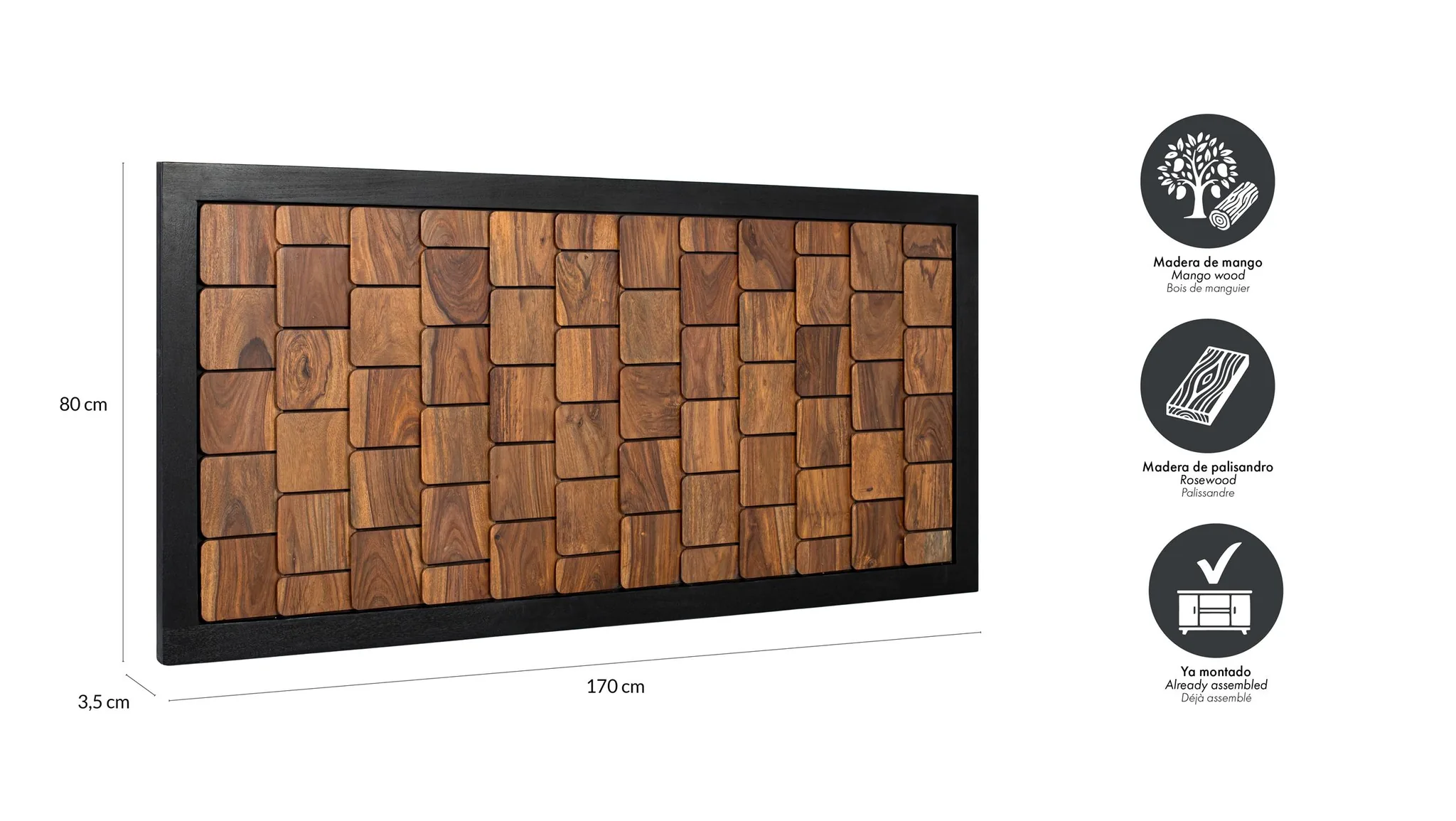 Cabezal Madera Mango Modelo 2362 - Imagen 5