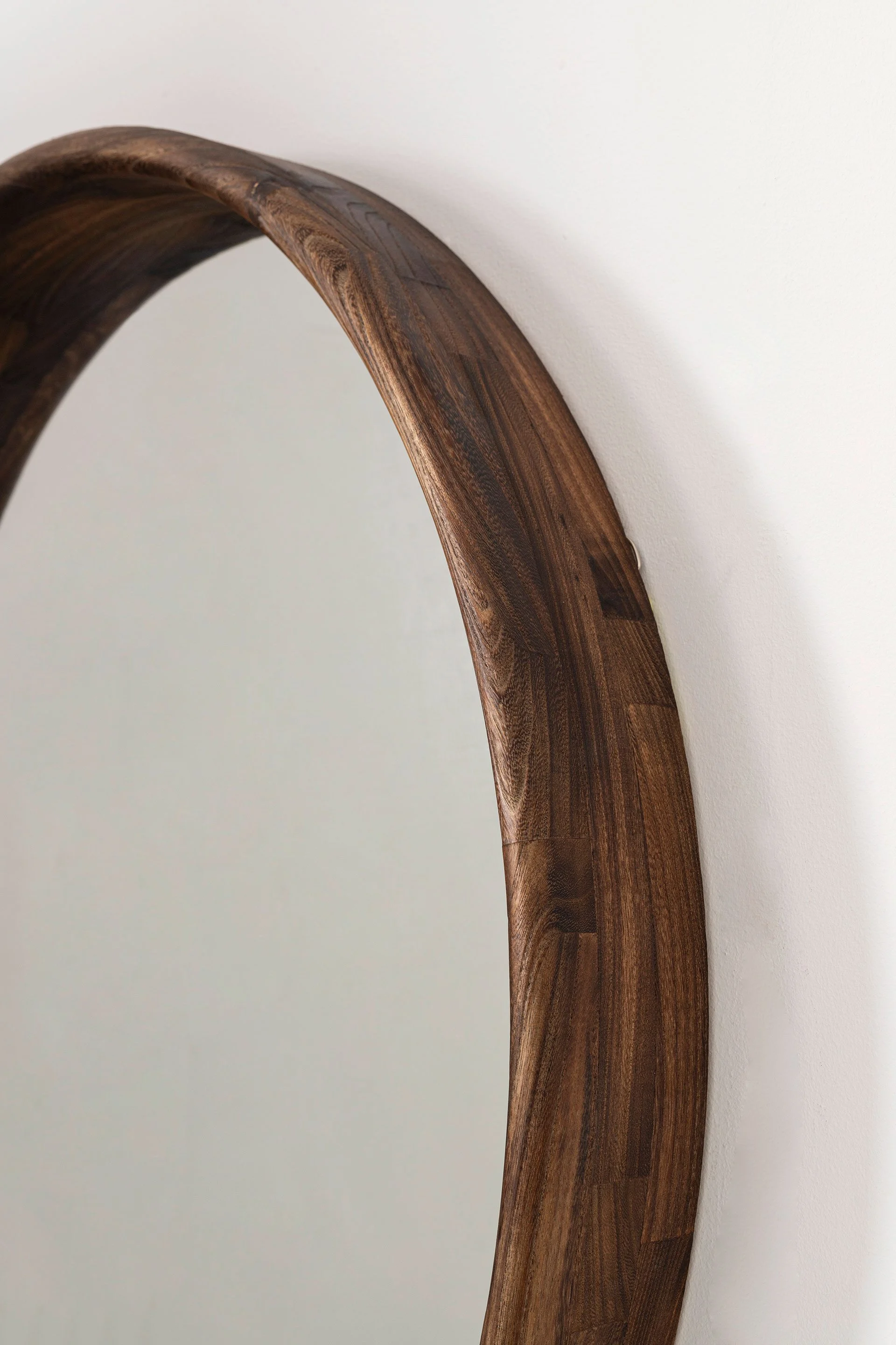 GDECO - Espejo Circular 100 cm Marco Madera - Imagen 4