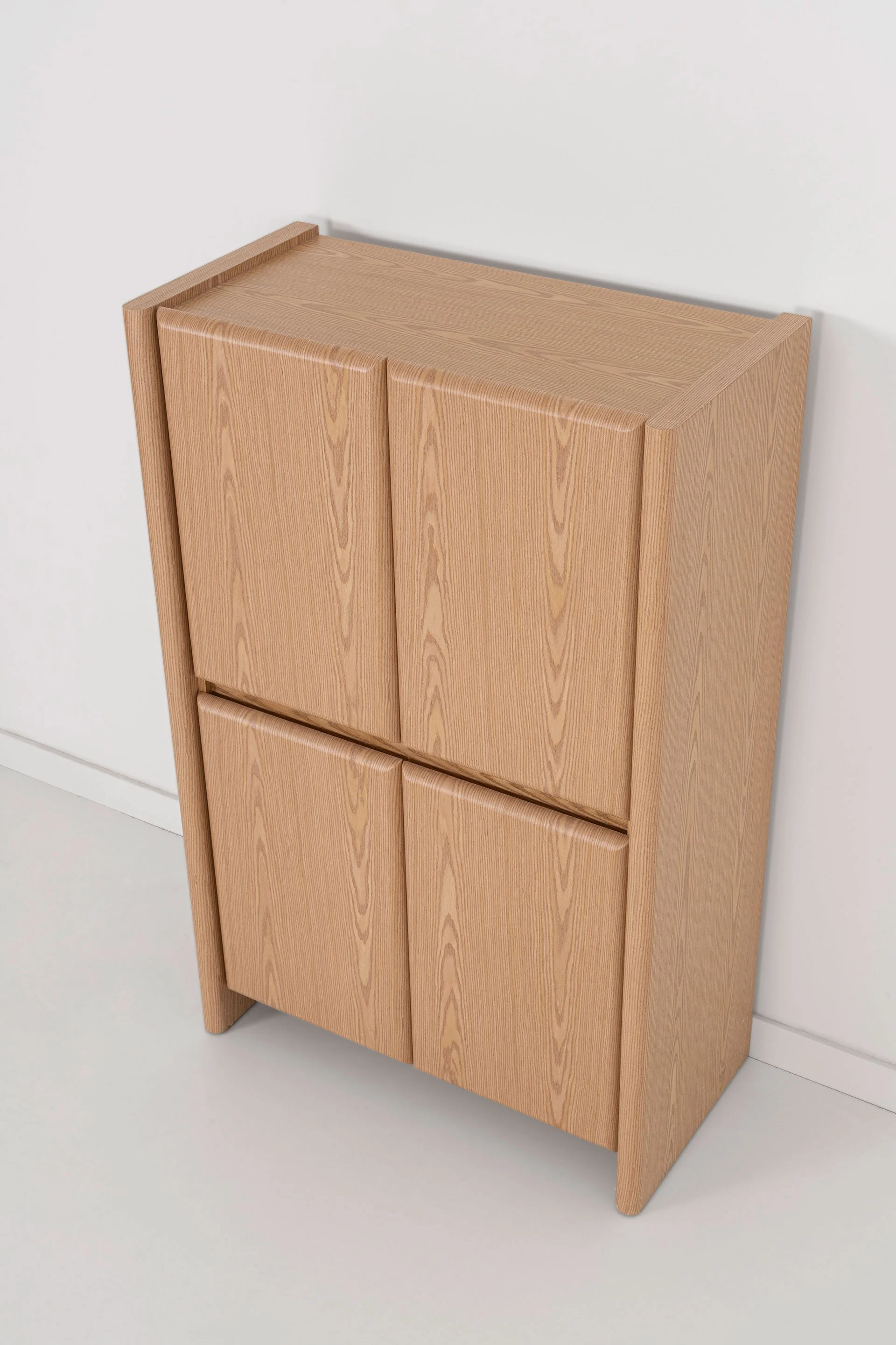 GDECO - Aparador Gio. Alto de 4 Puertas, Chapa Roble 90*45*140 cm - Imagen 4