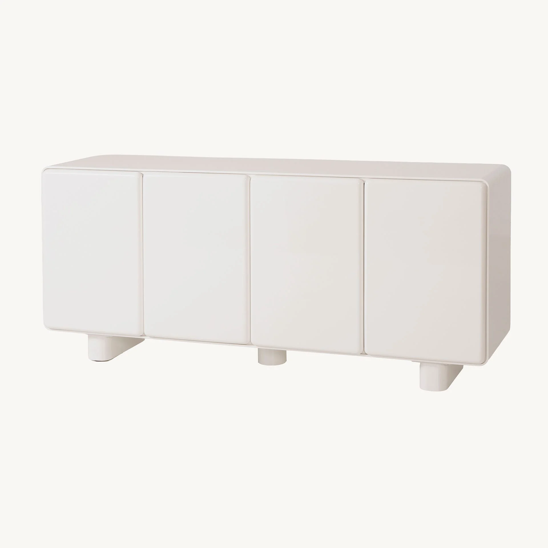 Alternative view of GDECO - Aparador Melani Lacado Alto Brillo, Color Blanco Hueso. 180*45*80 cm