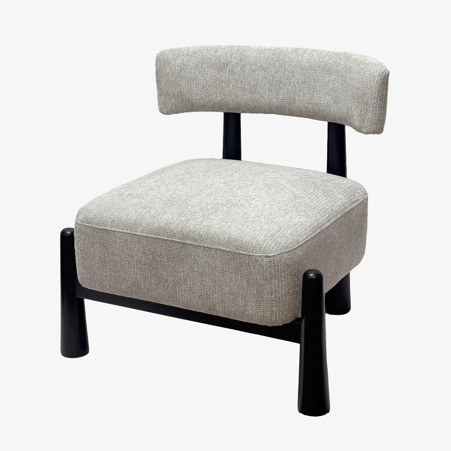 GDECO - Butaca Regina, Pata Madera Negra y Tapizado Beige 76*63*70 cm - Imagen 2