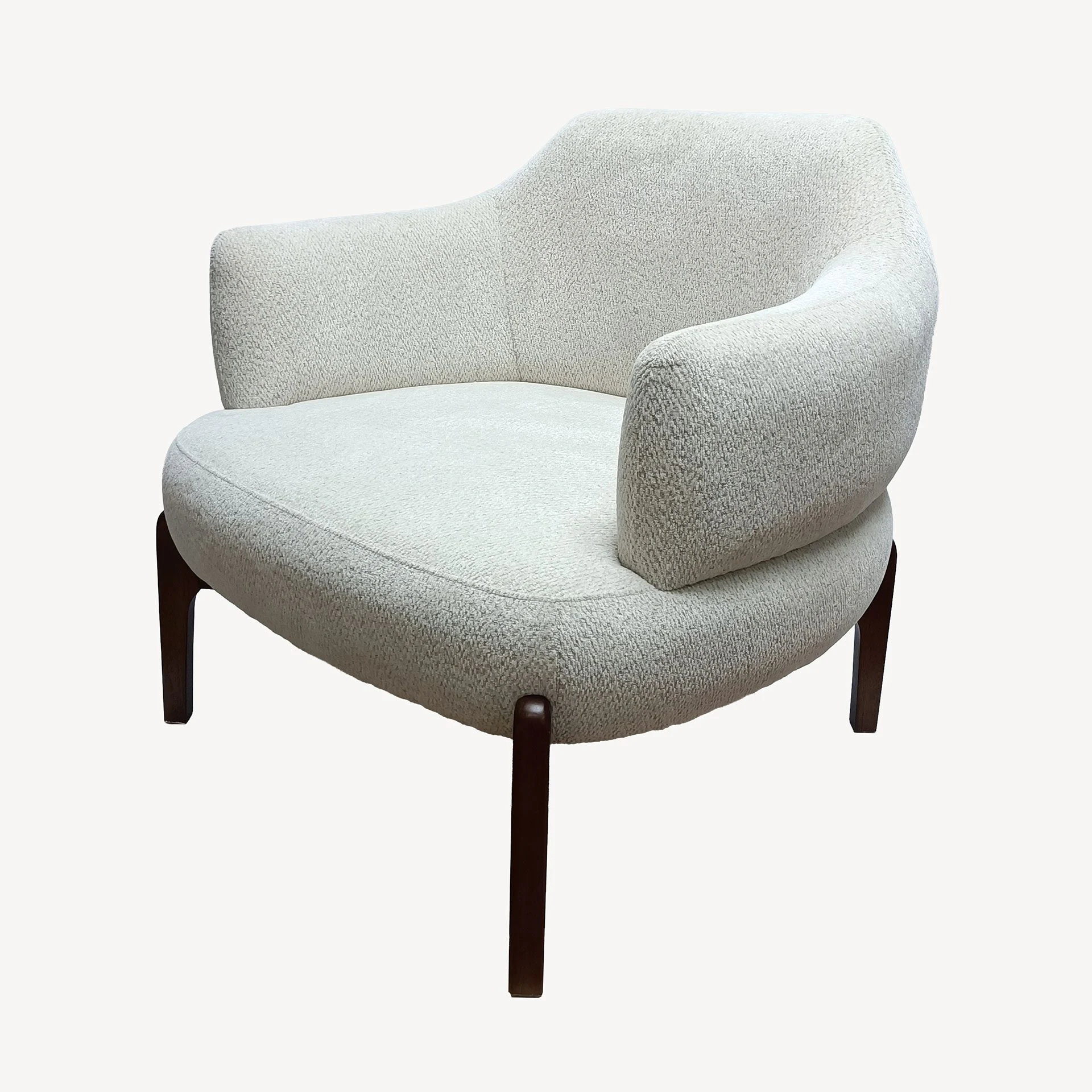 Alternative view of GDECO - Butaca Elvira, Pata Madera Nogal y Tapizado Beige 88*83*80 cm