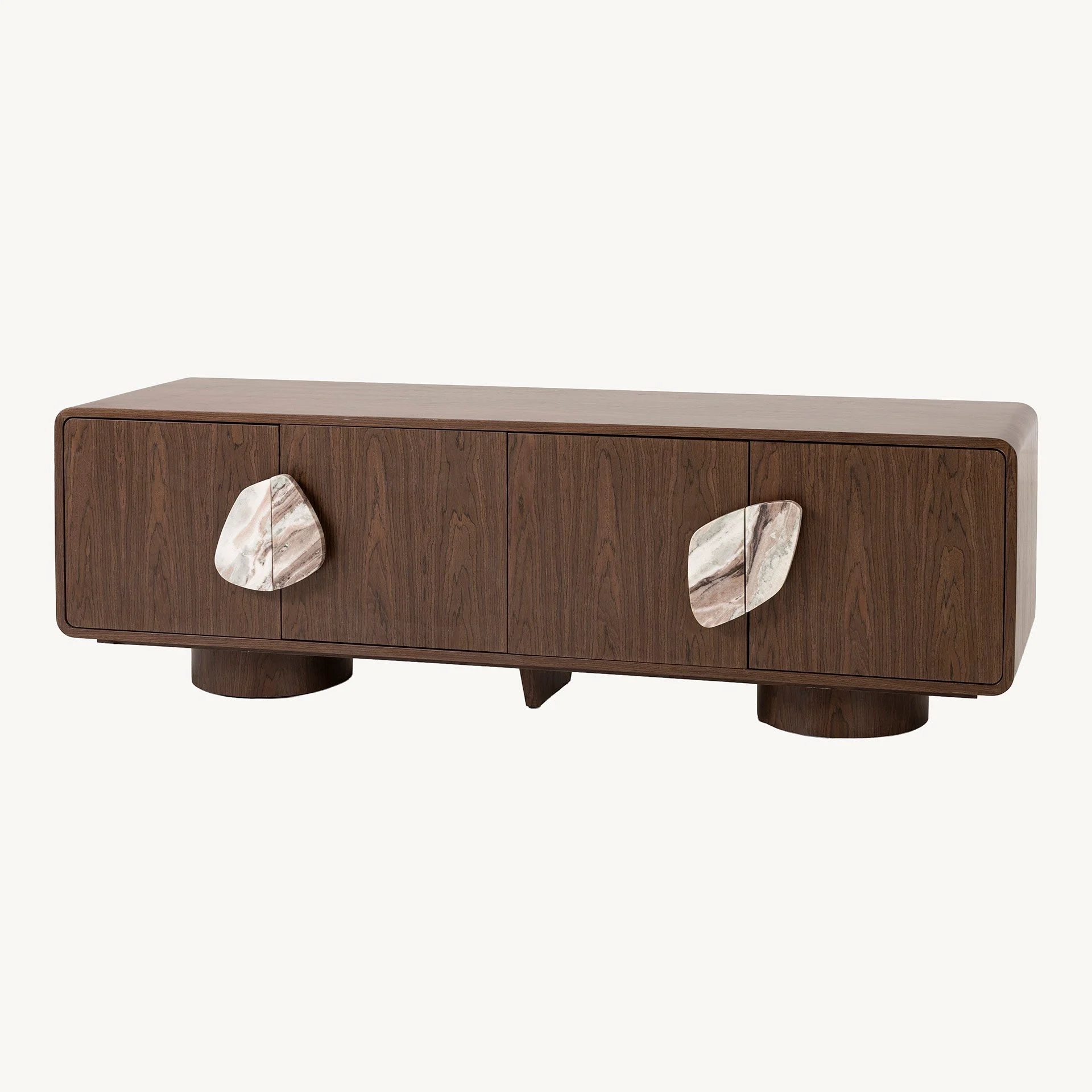 Alternative view of GDECO - Mueble tv Petra, Chapa Nogal 180*54*57 cm