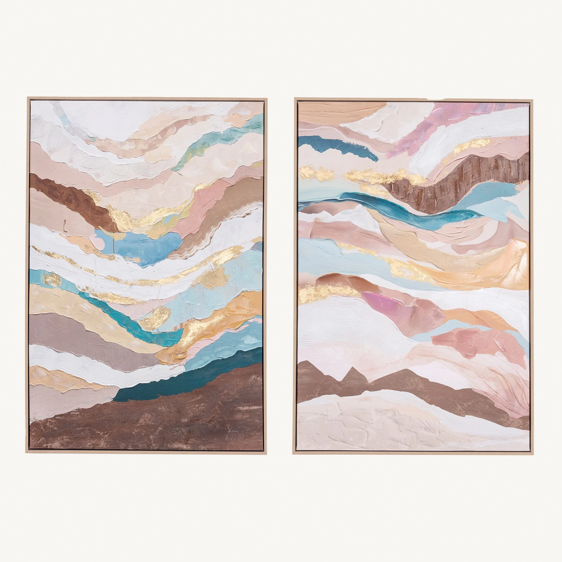 GDECO - Set 2 Cuadros al Óleo. Marco de Madera 60*90*4.0 cm - Imagen 3