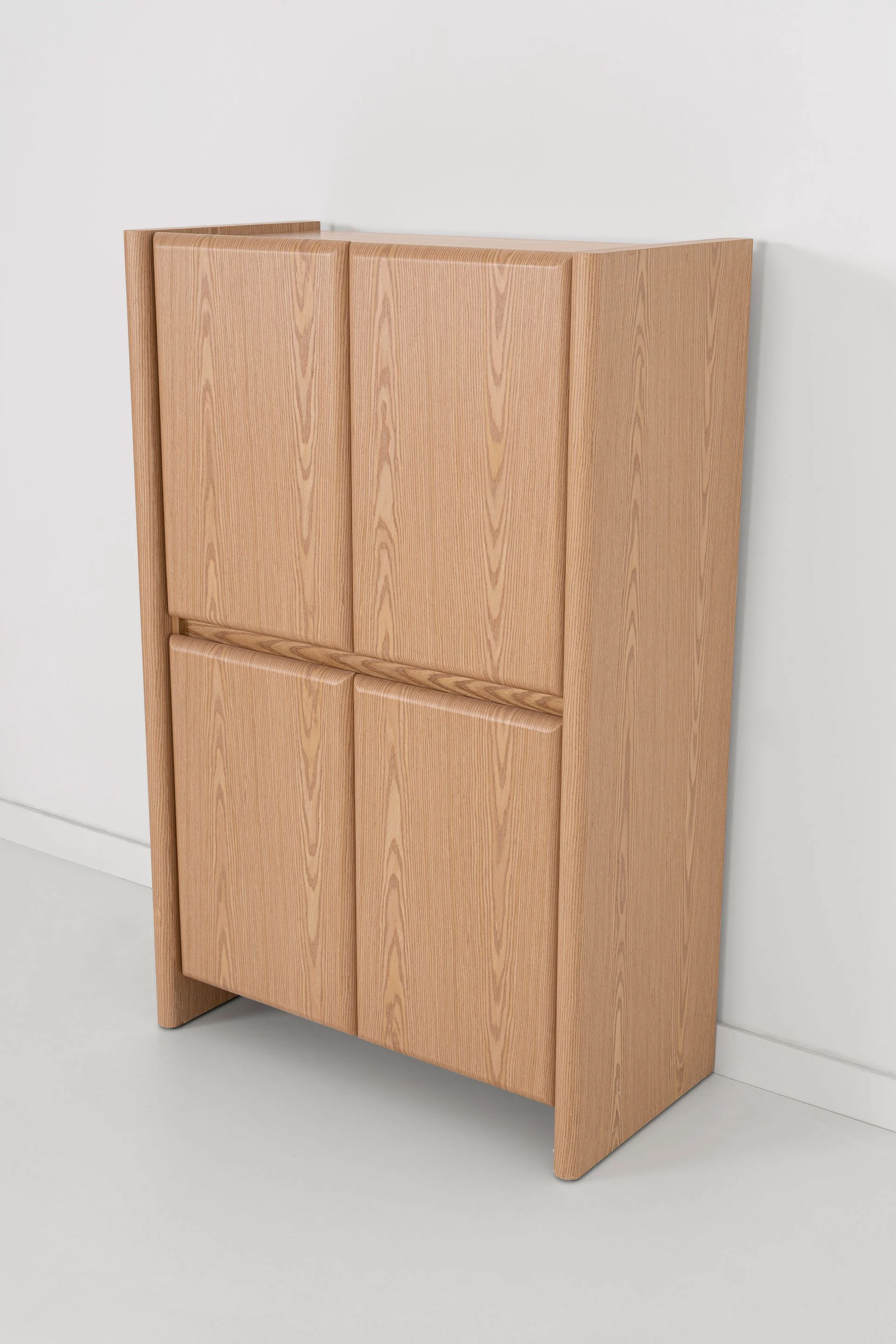 GDECO - Aparador Gio. Alto de 4 Puertas, Chapa Roble 90*45*140 cm - Imagen 5