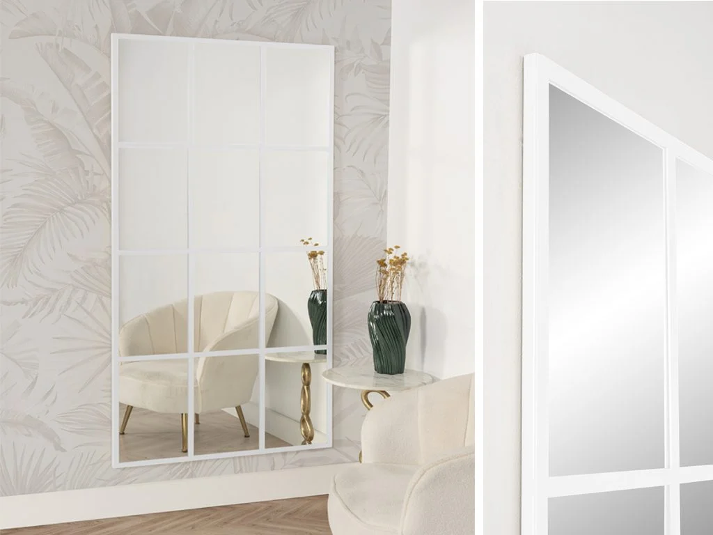 GDECO - Espejo Metal Ventana Blanco 180*90 cm - Imagen 4