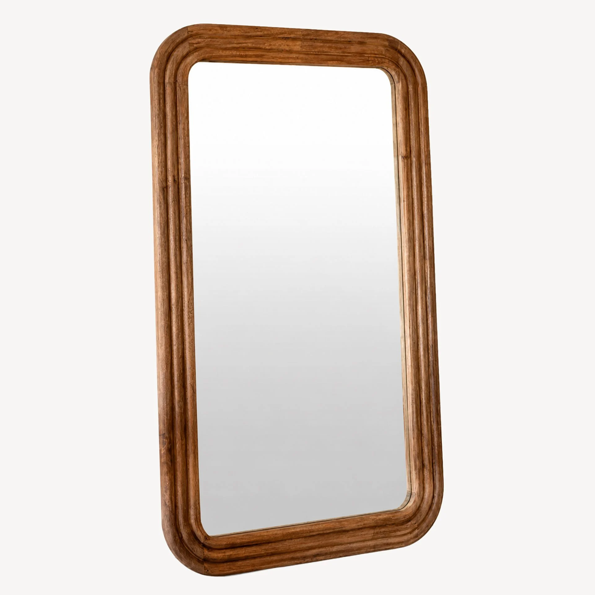 GDECO - Espejo Pared Madera Nogal Claro 170*80 cm - Imagen 2