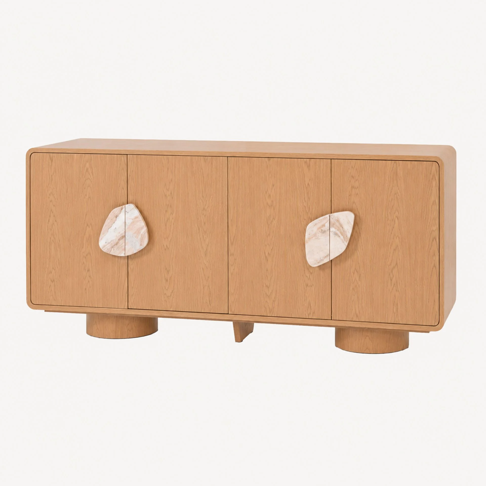 Alternative view of GDECO - Aparador Petra, Chapa Roble y Tirador Piedra Natural 180*54*82 cm