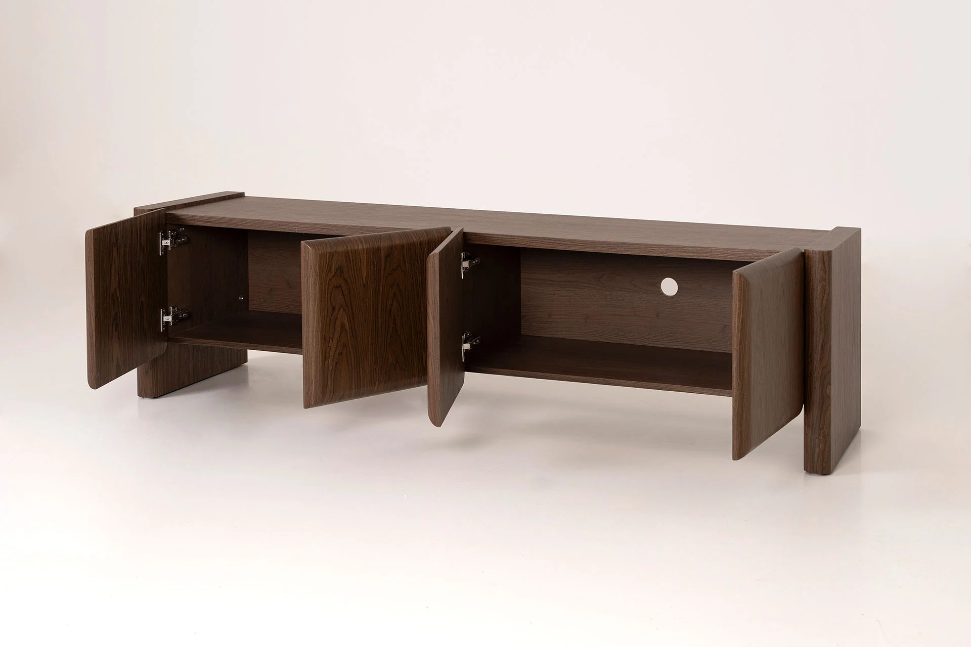 GDECO - Mueble TV Gio Chapa Nogal 180*45*50 cm - Imagen 2
